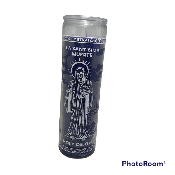 Purple Holy death 7 days candle/ vela Santa muerte morada 7 días - Picture 1 of 3